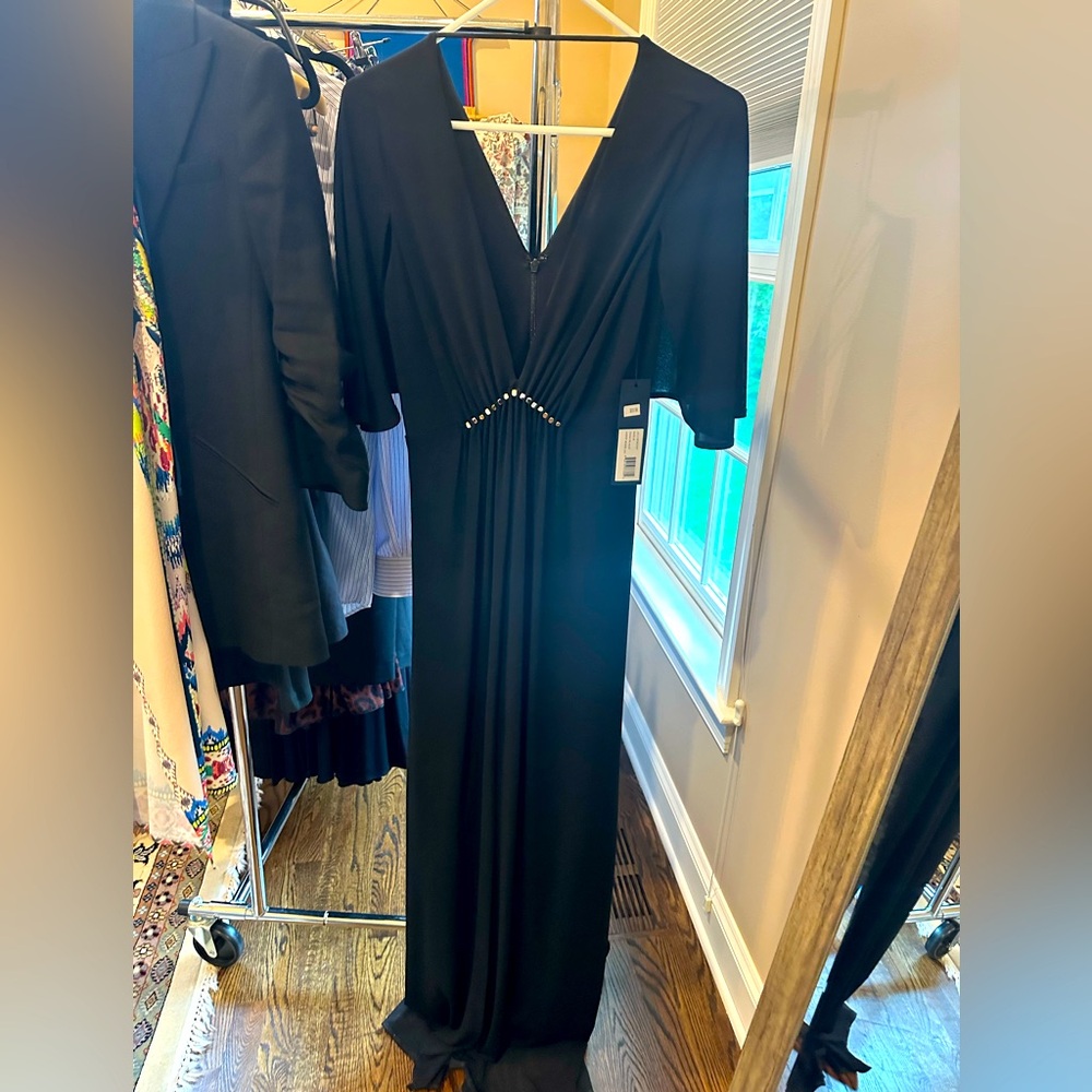 Halston Heritage size small black gown. New with tags!